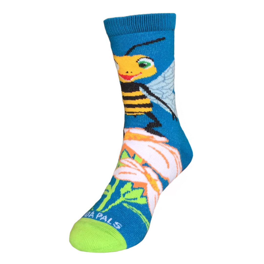 Bees Loving Flower Socks (Ages 3-7)