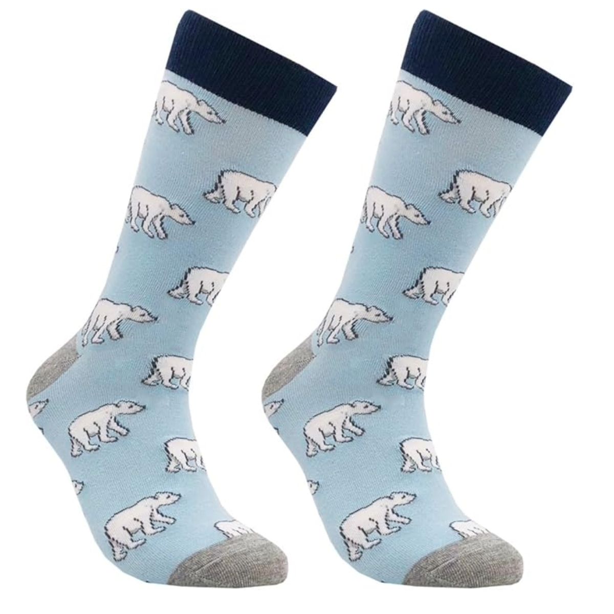 Polar Bear Pattern Socks the Sock Panda (Adult Large - Men's Shoe Sizes 8-12)