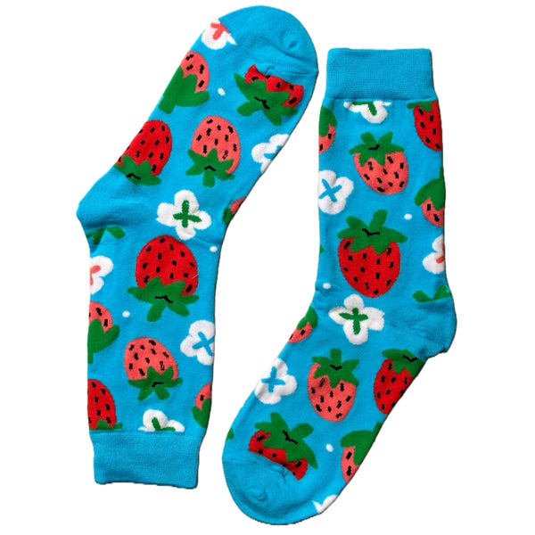 Strawberry Socks from the Sock Panda (Adult Medium - Women's Shoe