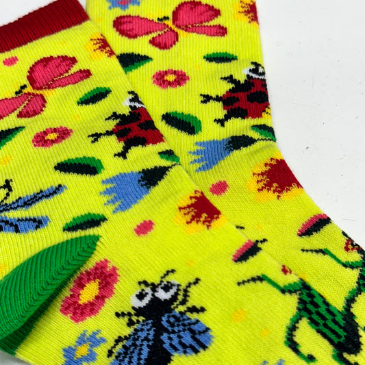 Garden Insect Party Socks from the Sock Panda (Ages 3-7)