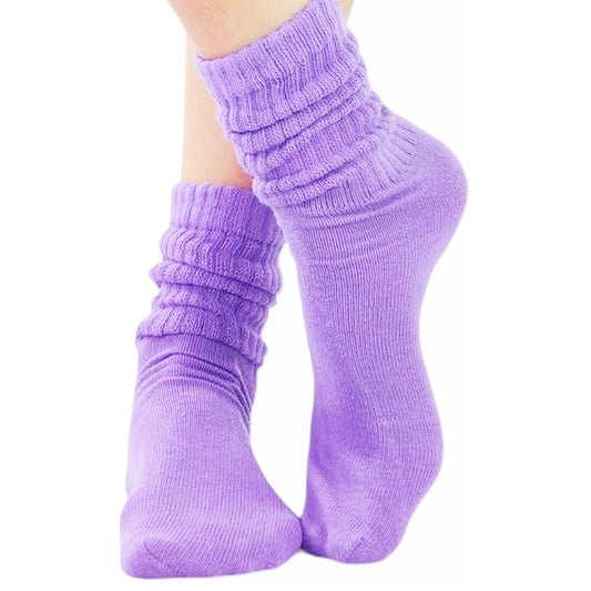 Lilac (Lavender) Slouch Socks (Adult Medium - Women's Shoe Sizes 5-10)