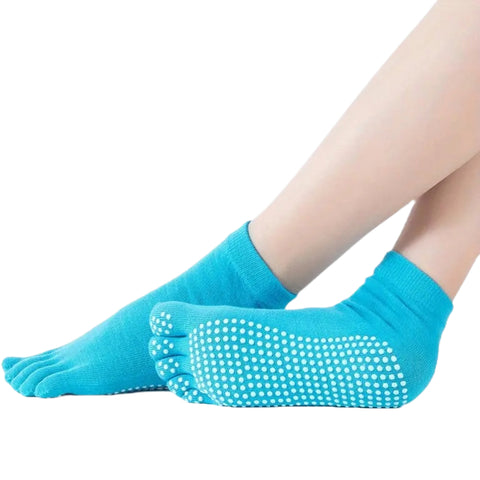 Solid Color Toe Socks (Adult Medium) Blue