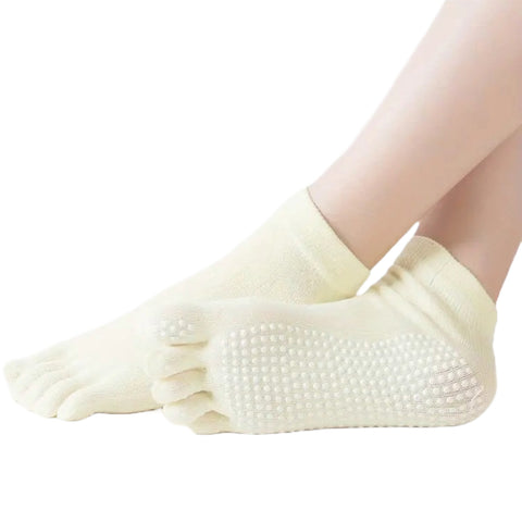 Solid Color Toe Socks (Adult Medium) Yellow