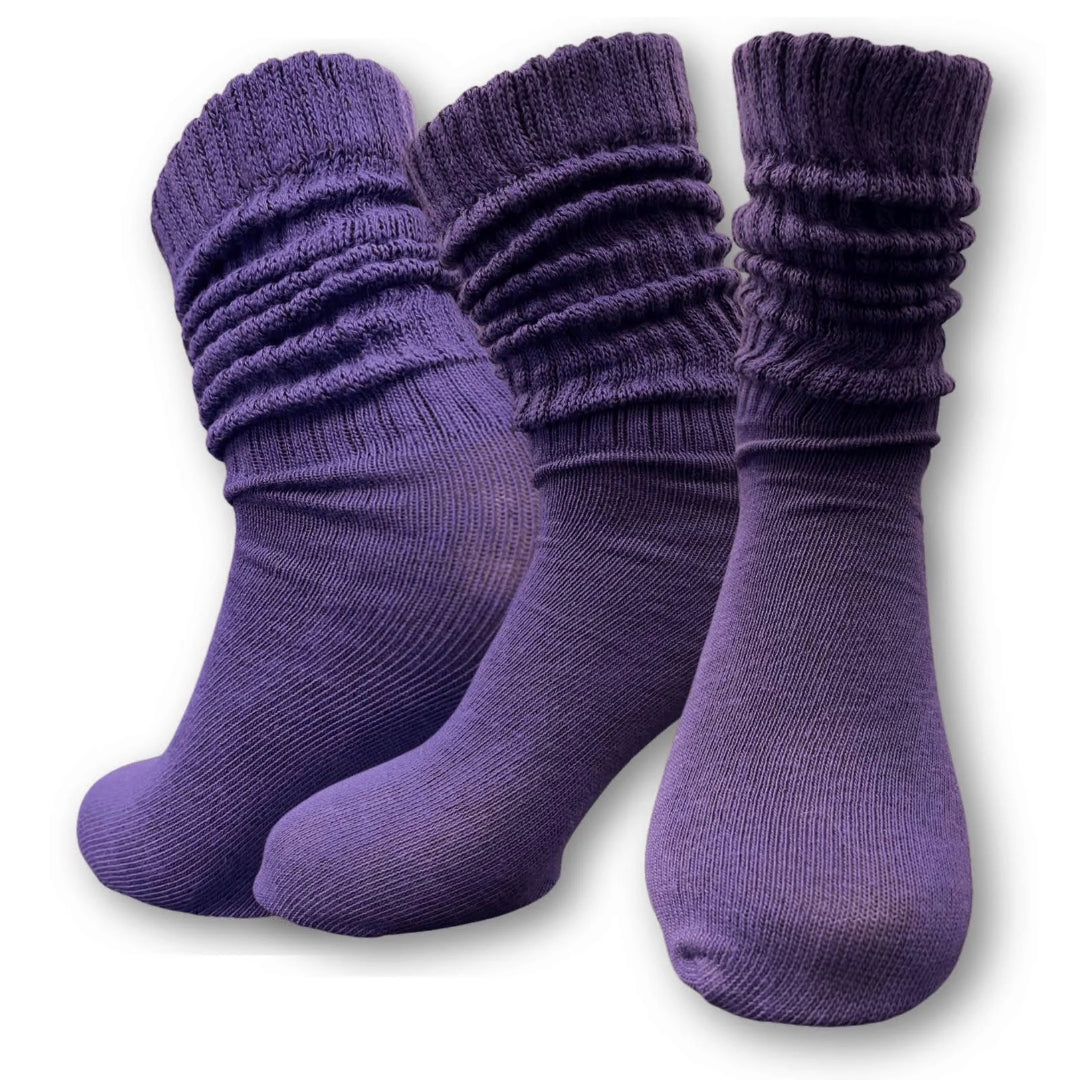 Purple Slouch Socks (Adult Medium)