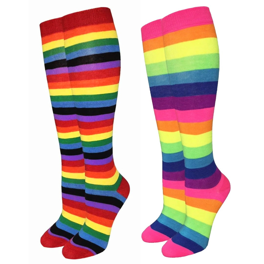 Rainbow Stripe Pattern Socks from the Sock Panda (Knee High)