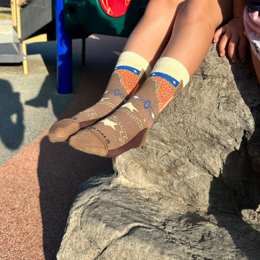Western Boot Socks from the Sock Panda (Ages 3-7)