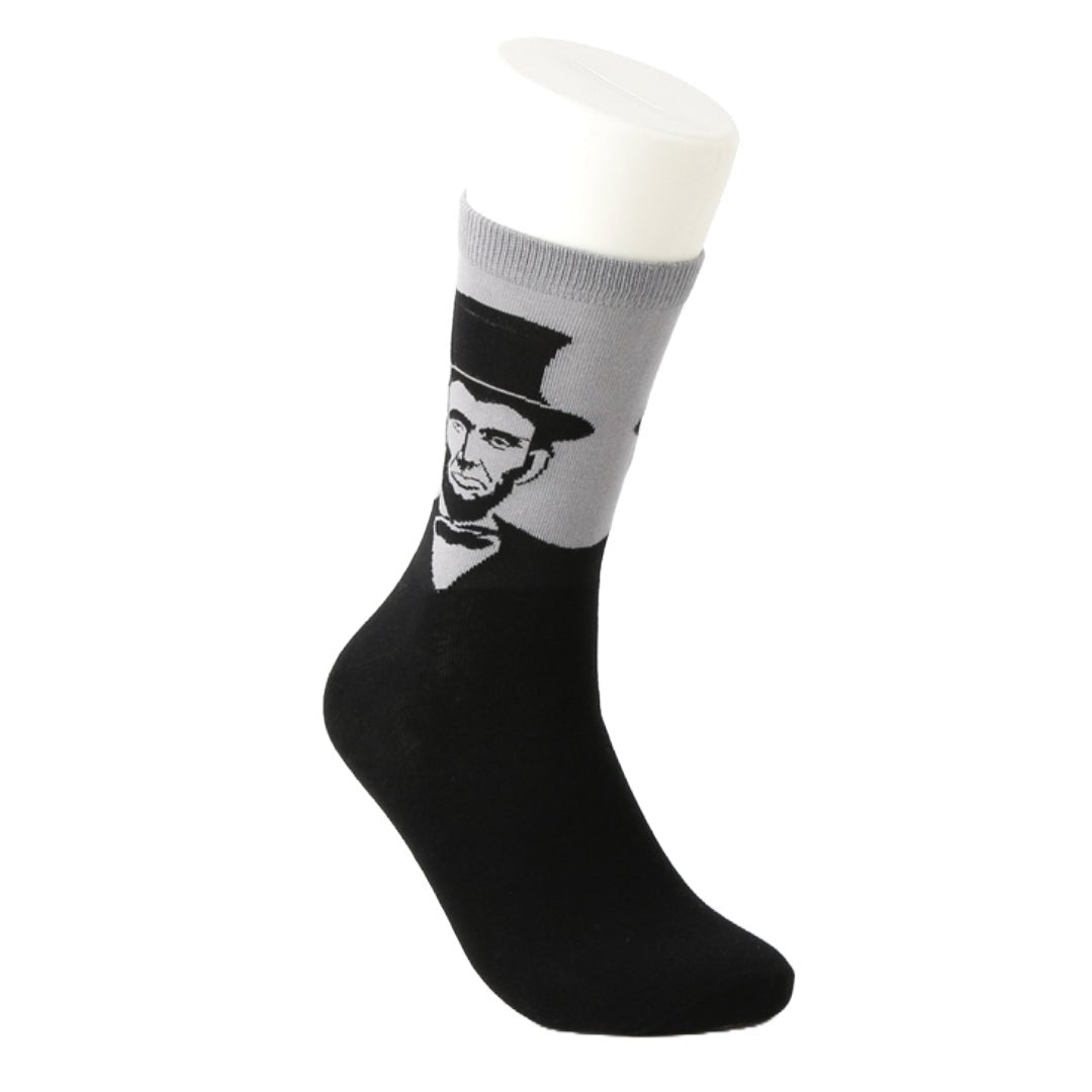Abraham Lincoln Socks from the Sock Panda (Adult Large)