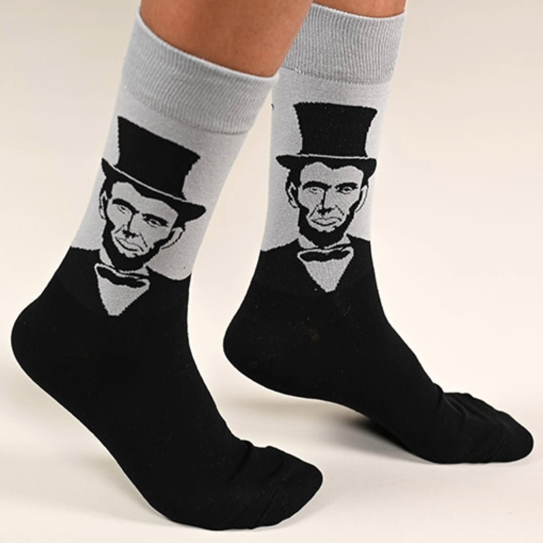 Abraham Lincoln Socks from the Sock Panda (Adult Large), LincolnLg