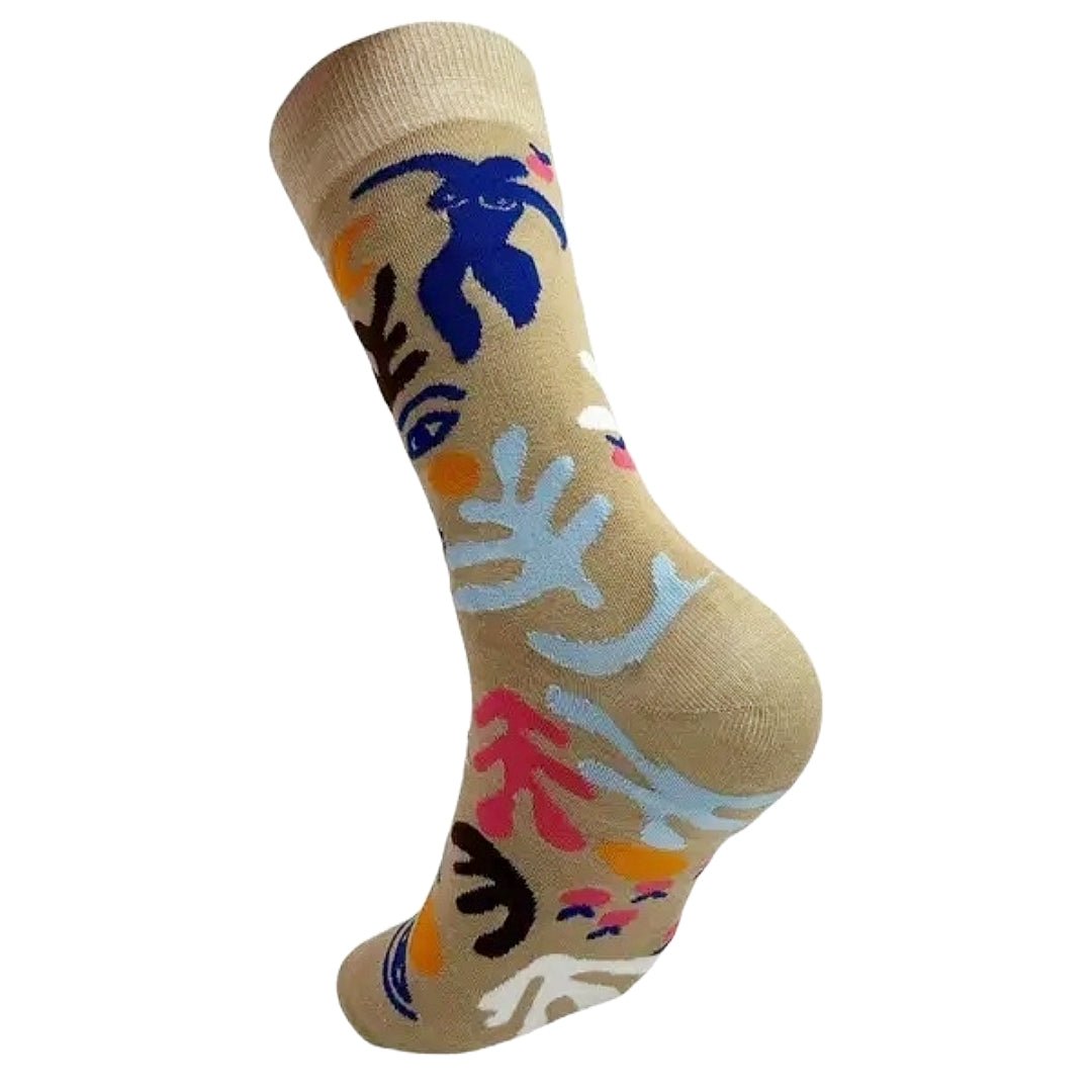 Abstract Art Socks from the Sock Panda (Adult Medium - Women's Shoe Sizes 5-10), AbstractFaceMd