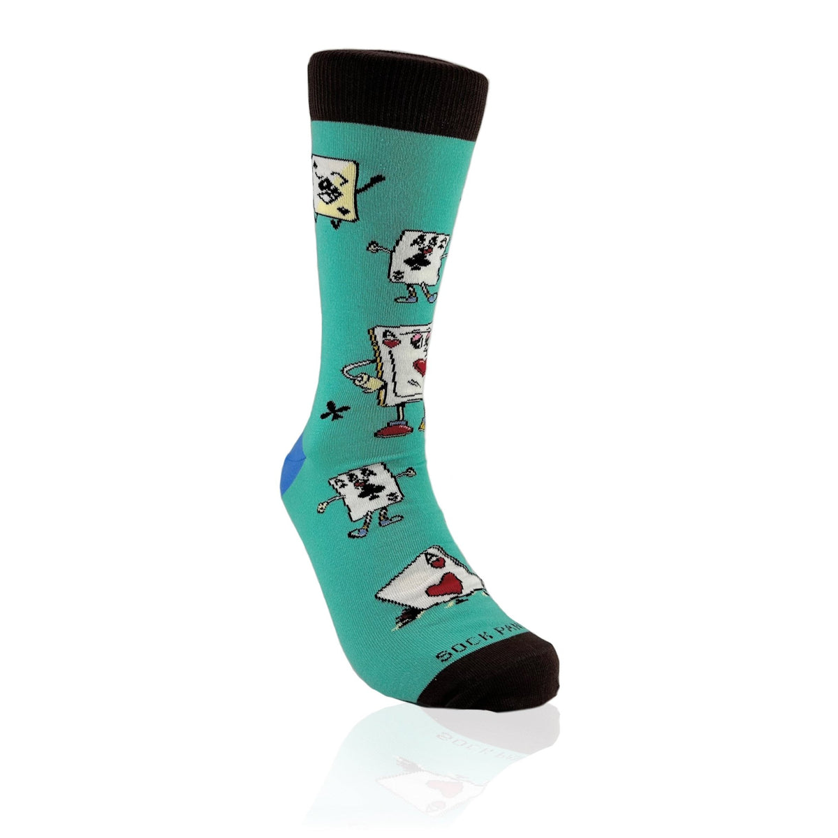 Ace of Hearts Playing Cards Socks from the Sock Panda (Adult Large), PlayingCardsLg