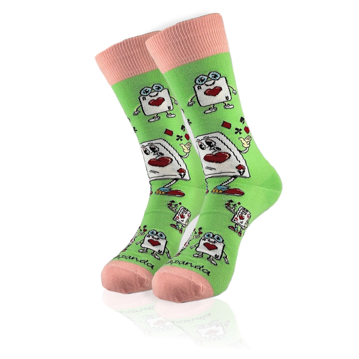Ace of Hearts Playing Cards Socks from the Sock Panda (Adult Medium), PlayingCardsMd