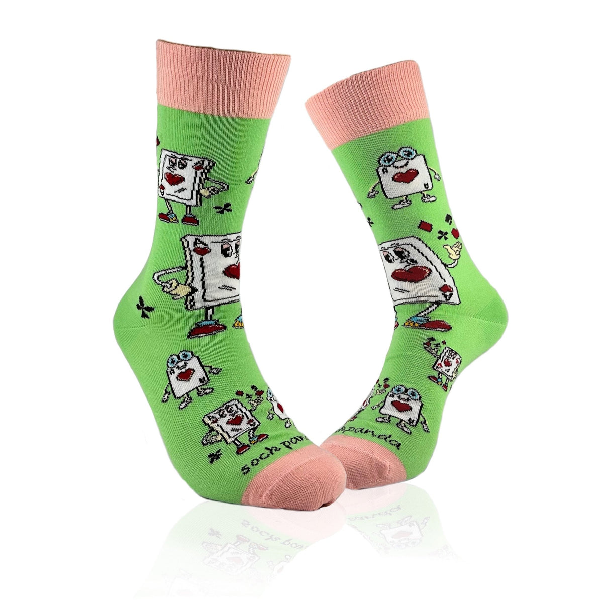 Ace of Hearts Playing Cards Socks from the Sock Panda (Adult Medium), PlayingCardsMd
