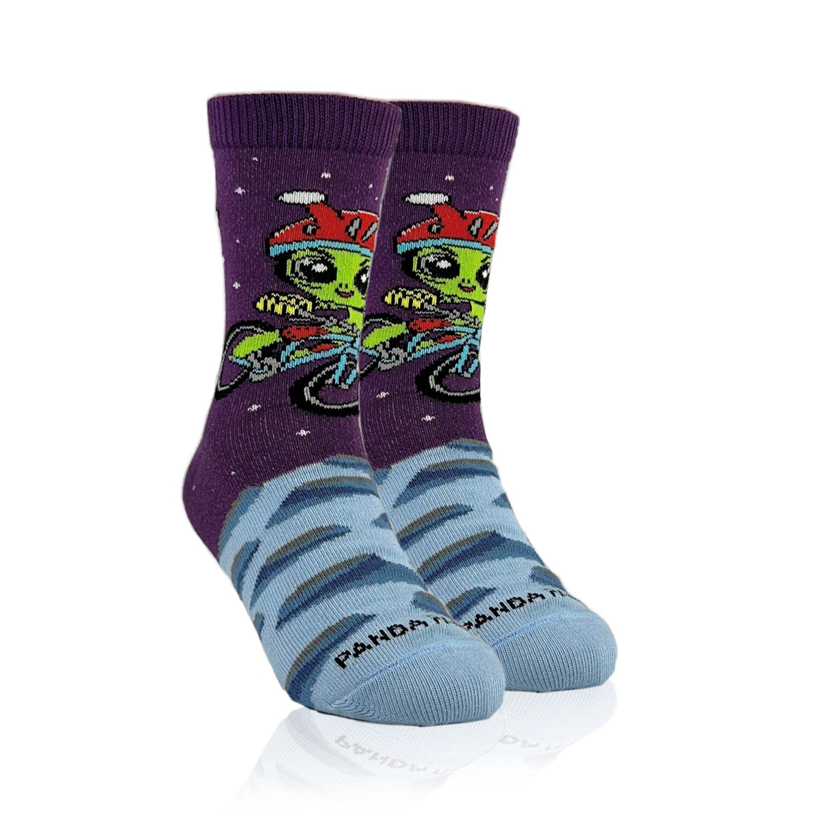 Alien Biker Socks from the Sock Panda (Ages 3-7), AlienBikerMd