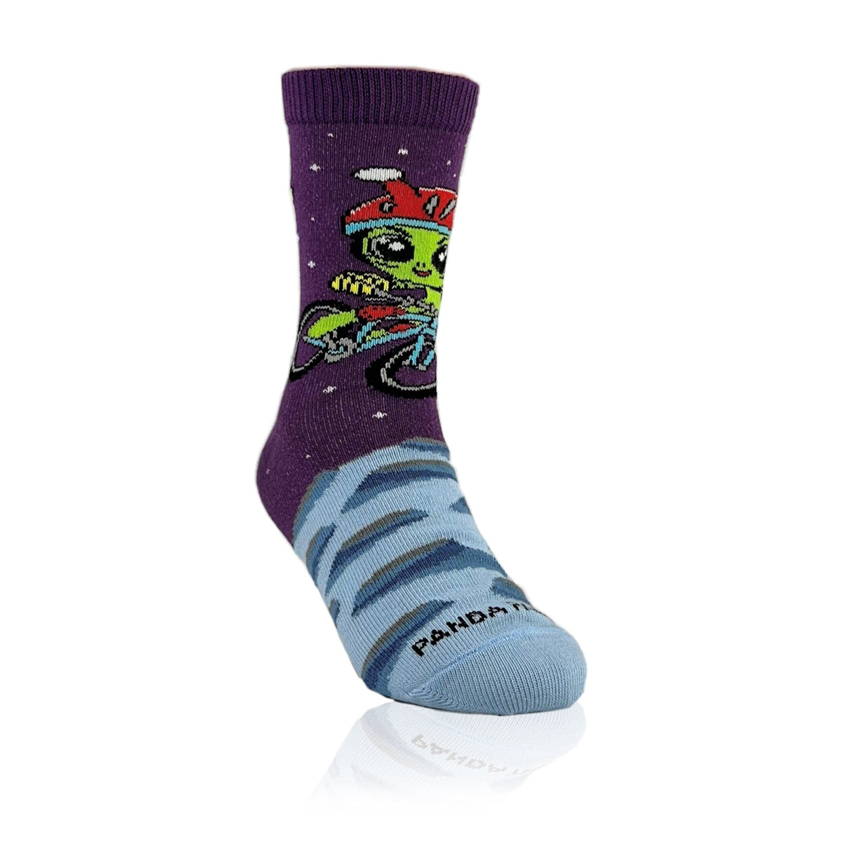 Alien Biker Socks from the Sock Panda (Ages 3-7), AlienBikerMd