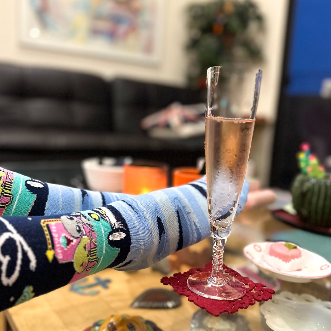 Alien Dinner Date Socks from the Sock Panda (Adult Medium - Women's Shoe Sizes 5-10), AlienDinnerMd