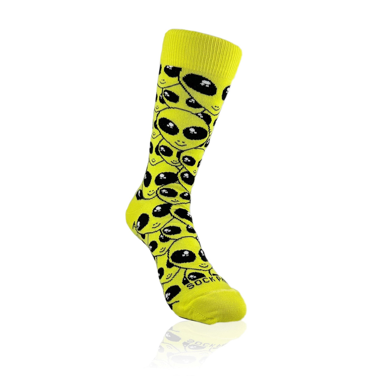 Alien Face Pattern Socks from the Sock Panda (Adult Small - Shoe Sizes 2-5), AlienFacesSm