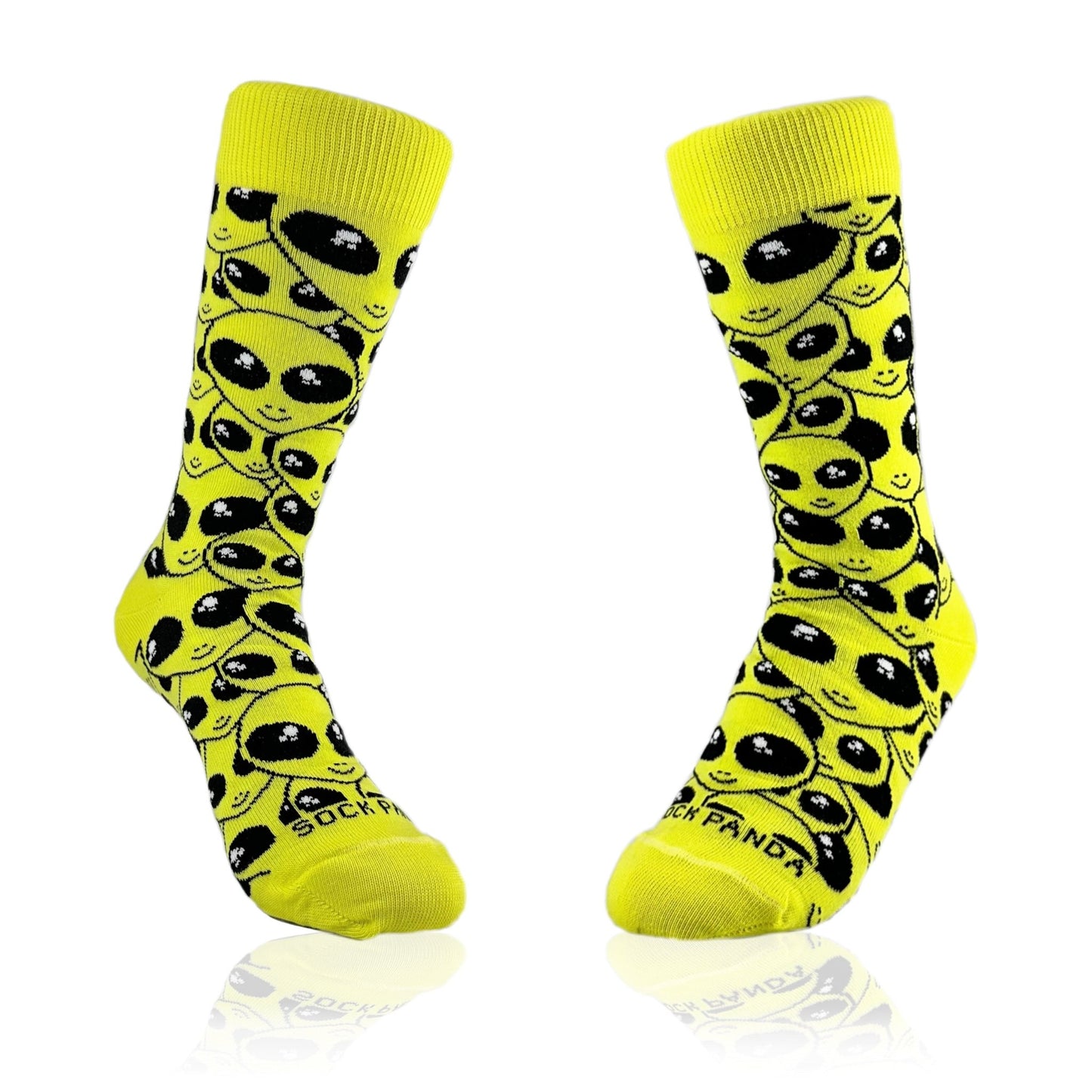 Alien Face Pattern Socks from the Sock Panda (Adult Small - Shoe Sizes 2 - 5)