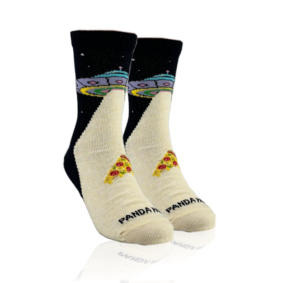 Alien Pizza Abduction Socks from the Sock Panda (Ages 3-7), AlienPizzaMd