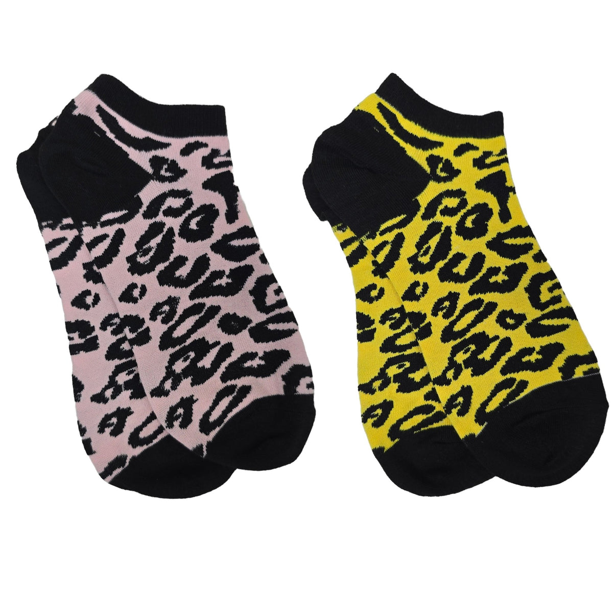 Animal Print Ankle Socks (Adult Medium - Women's Shoe Sizes 5-10), AnimalAnkYell
