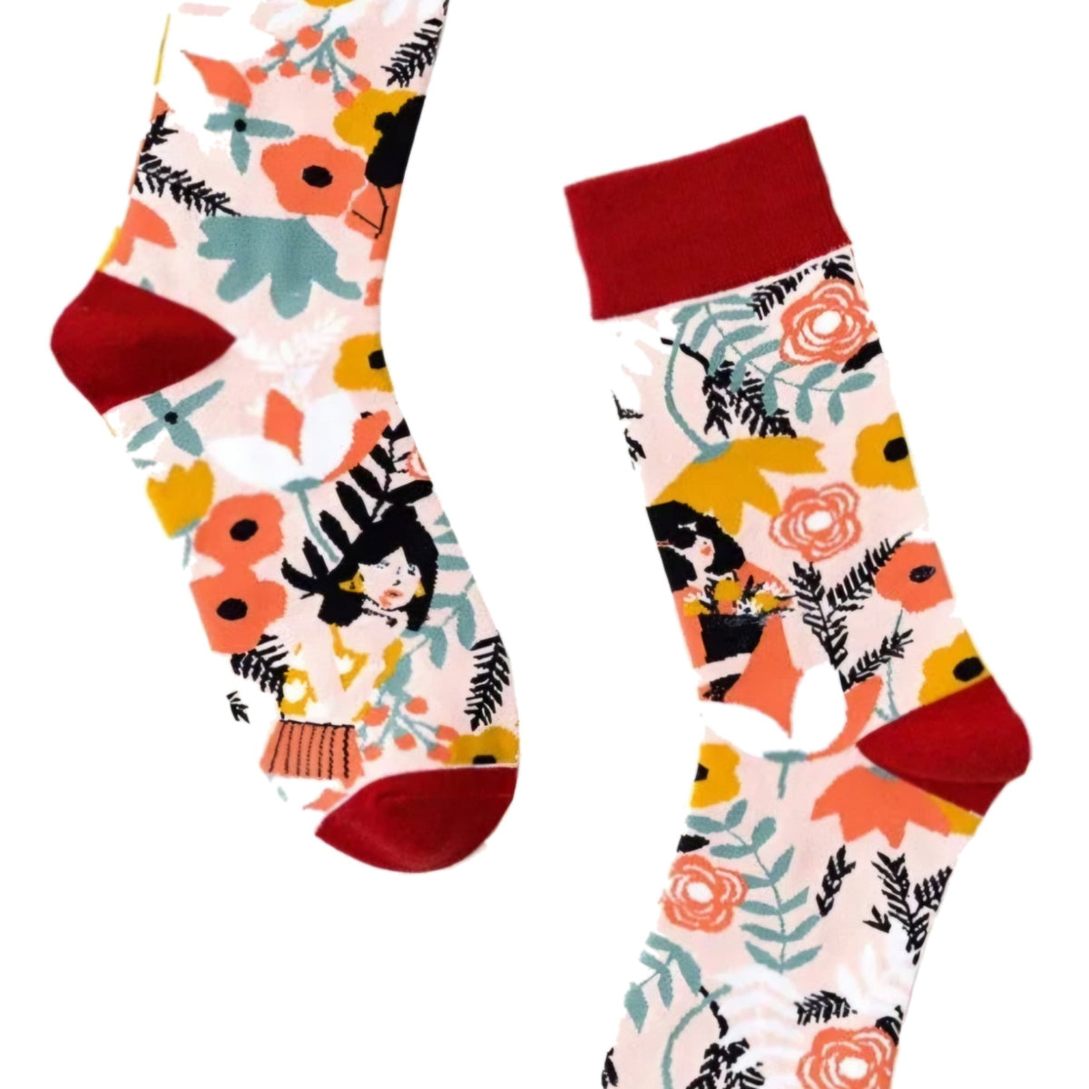 Artsy Plant Lady Socks from the Sock Panda (Adult Medium), Plant Lady