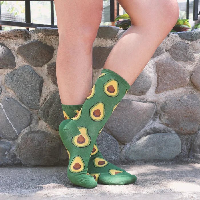 Avocado Patterned Socks from the Sock Panda