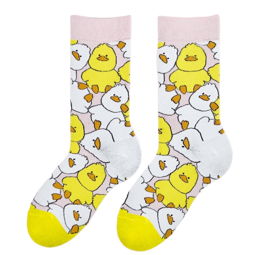 Baby Duck Pattern Socks from the Sock Panda (Adult Medium - Women's Shoe Sizes 5 - 10)