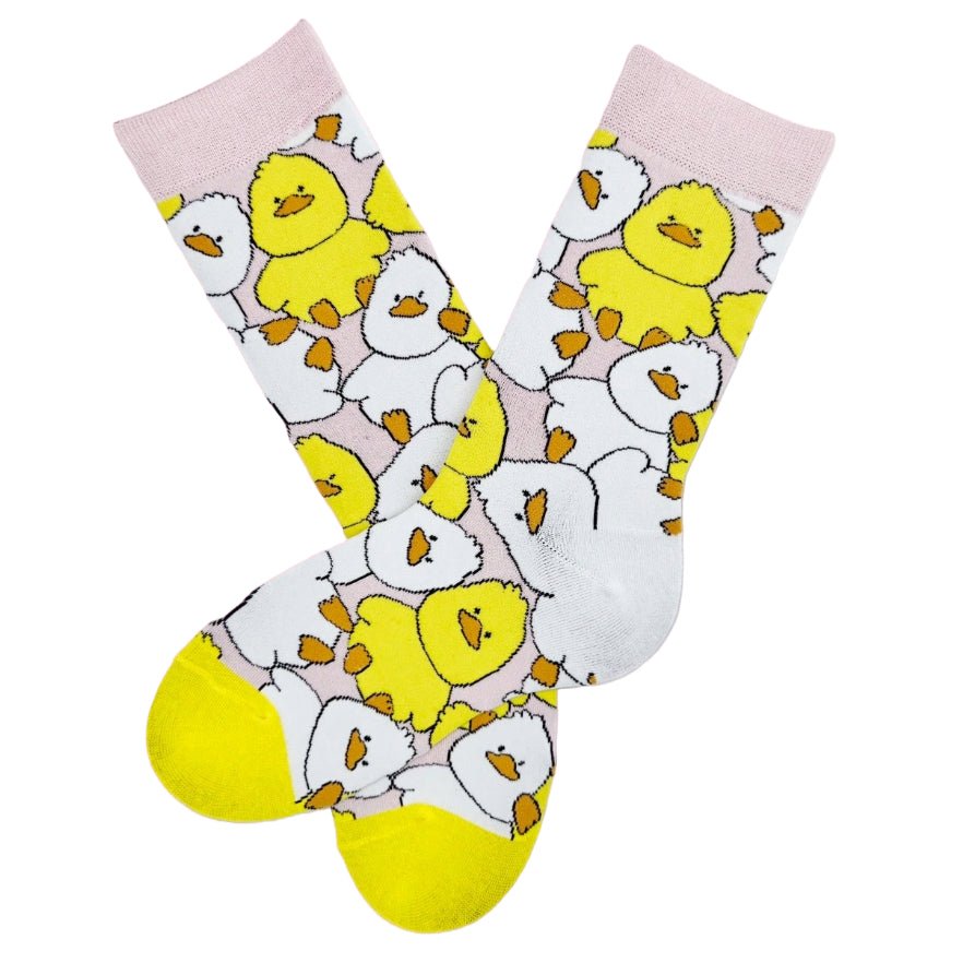 Baby Duck Pattern Socks from the Sock Panda (Adult Medium - Women's Shoe Sizes 5-10), BabyDuckMd