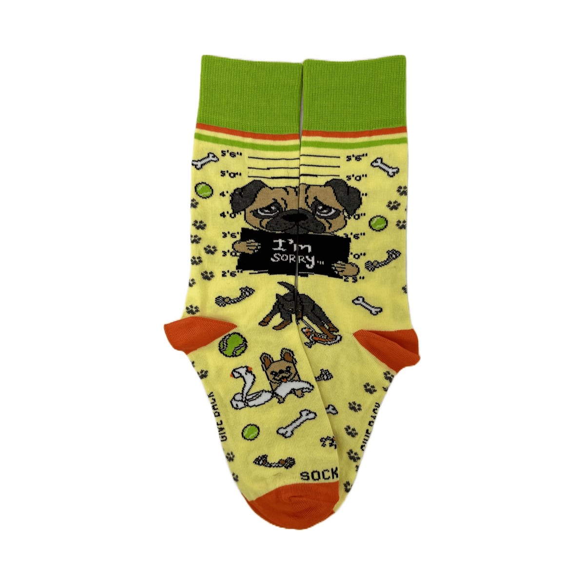 Bad and Guilty Dog Socks from the Sock Panda (Adult Small - Shoe Sizes 2-5), GuiltyDogSm