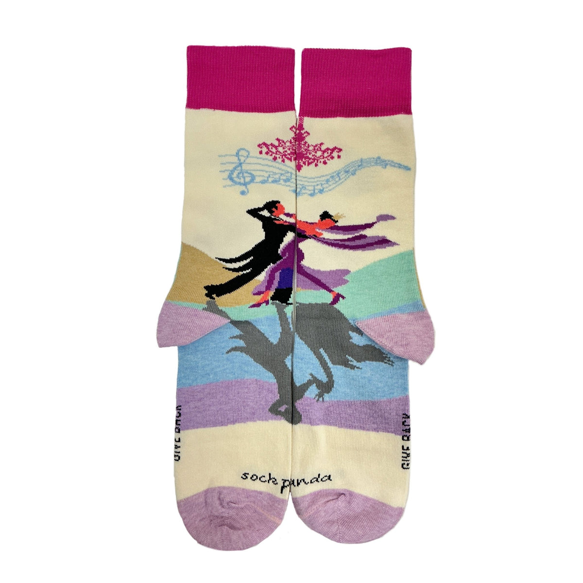 Ballroom Dancers Socks from the Sock Panda (Adult Medium), BallroomSwanMd