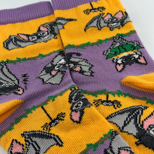 Bat Life Striped Socks from the Sock Panda (Ages 3 - 7)