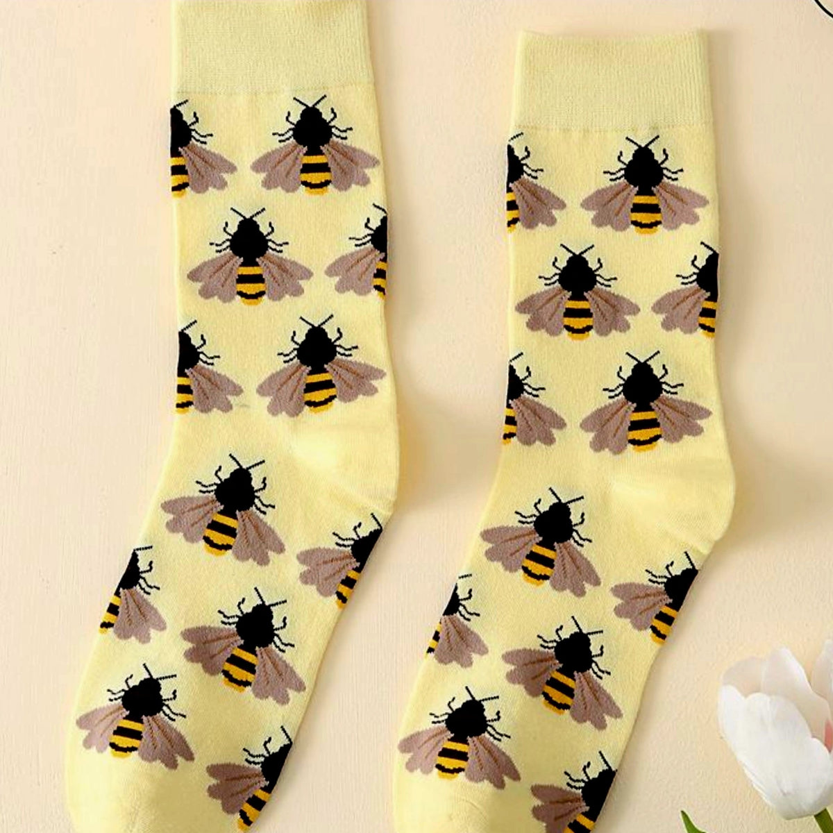 Bee Pattern Socks from the Sock Panda (Adult Medium - Women's Shoe Sizes 5-10), BeePattern