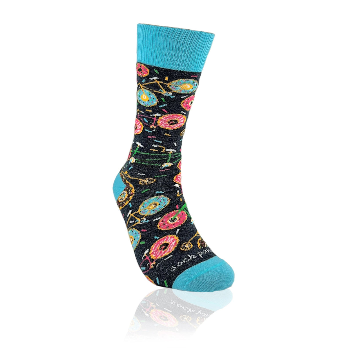 Bicycle Donut Socks from the Sock Panda (Adult Medium - Women's Shoe Sizes 5-10), BikeDonutMd