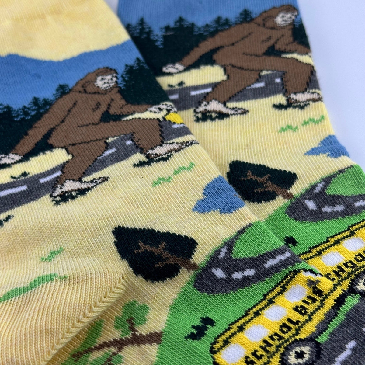 Bigfoot Back to School Socks from the Sock Panda (Adult Small), BigfootFamSm