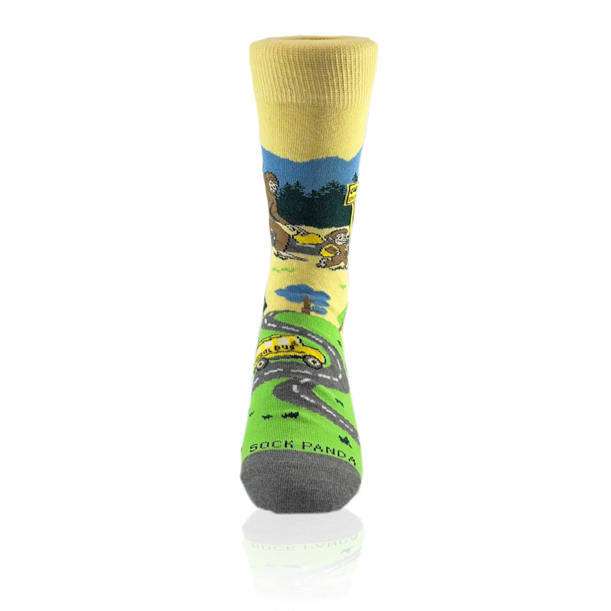 Bigfoot Back to School Socks from the Sock Panda (Adult Small), BigfootFamSm