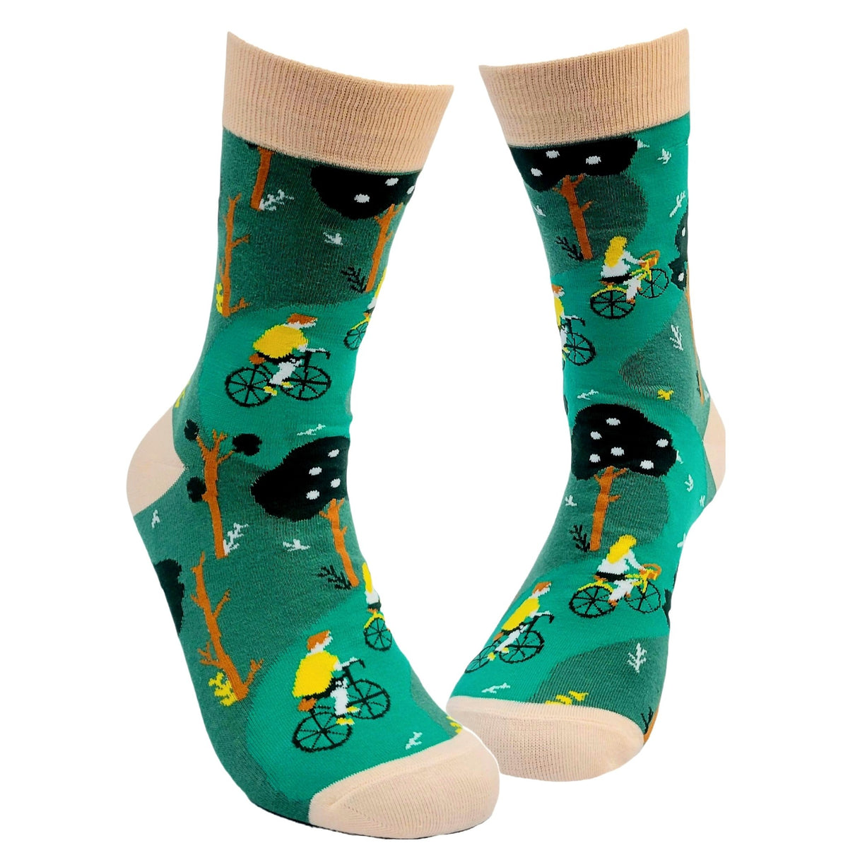 Bike Ride in the Park Socks from the Sock Panda (Adult Medium - Women's Shoe Sizes 5-10), BikeParkMd