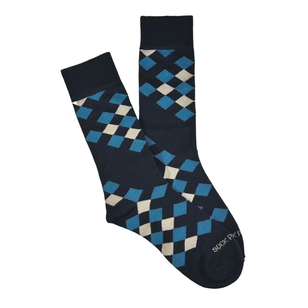 Black Diamond Argyle Socks from the Sock Panda (Adult Large), DiamArgLg