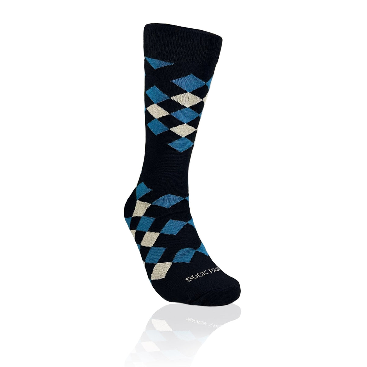 Black Diamond Argyle Socks from the Sock Panda (Adult Large), DiamArgLg