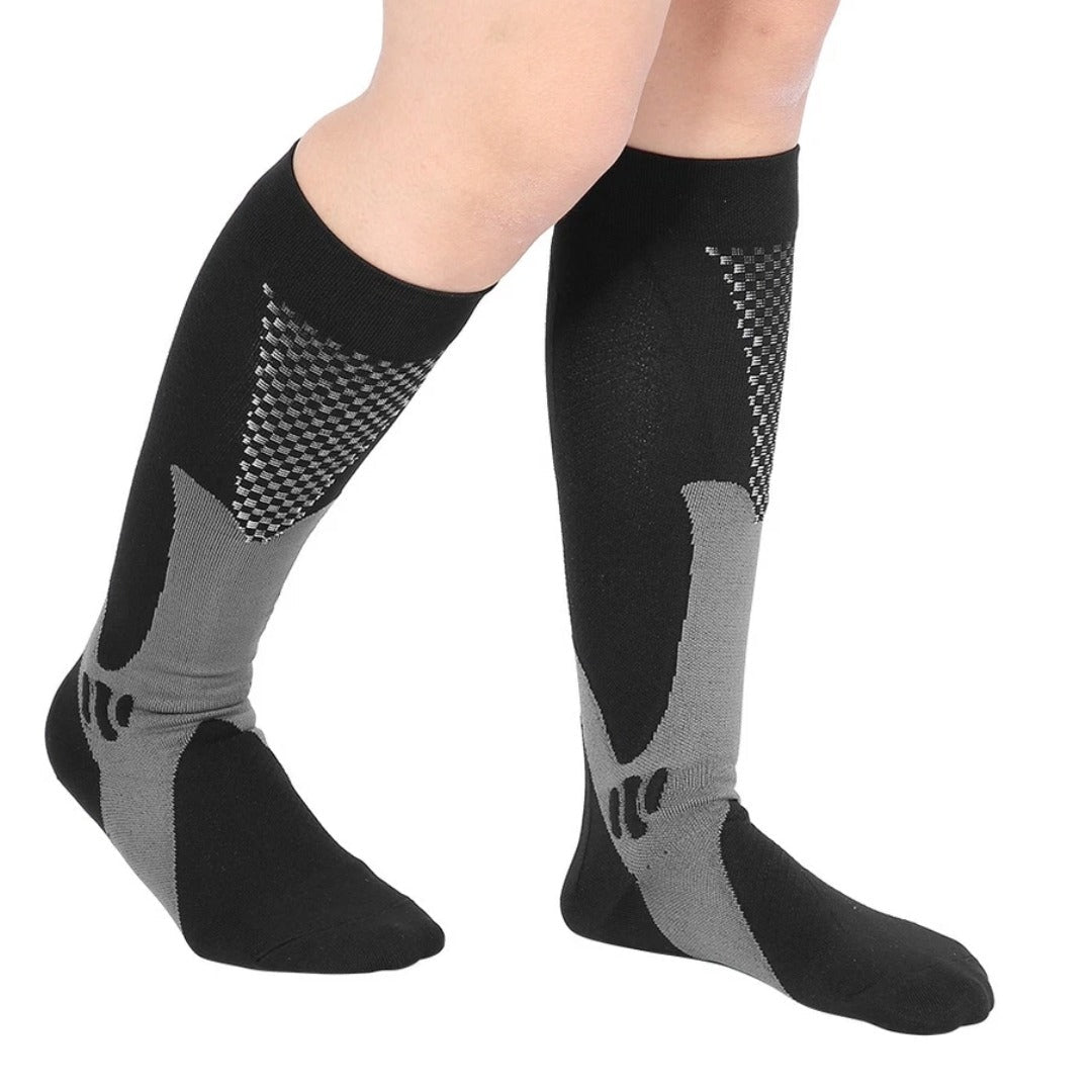Black Sport Knee High - (Compression Socks), BlackSportCompMd