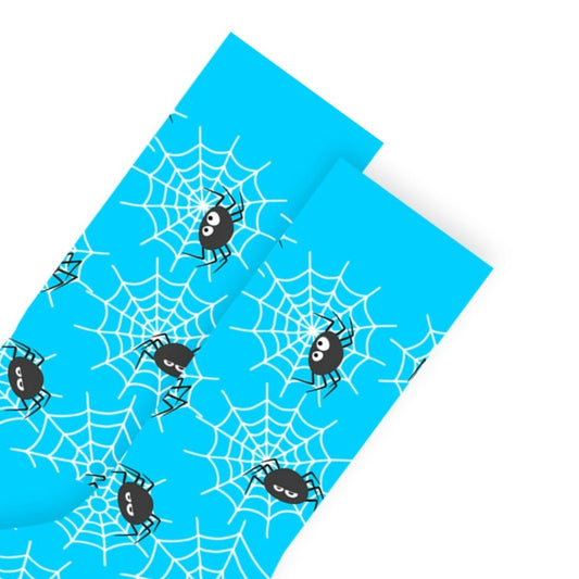 Blue Spider Socks (Adult Medium - Women's Shoe Sizes 5 - 10)