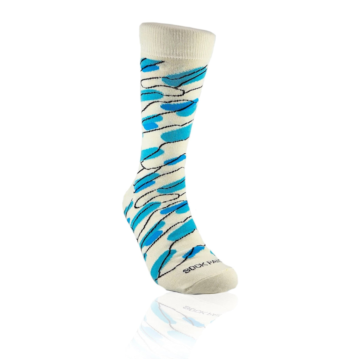 Blue Water Abstract Pattern Socks from the Sock Panda (Adult Large), BlueWaterLg