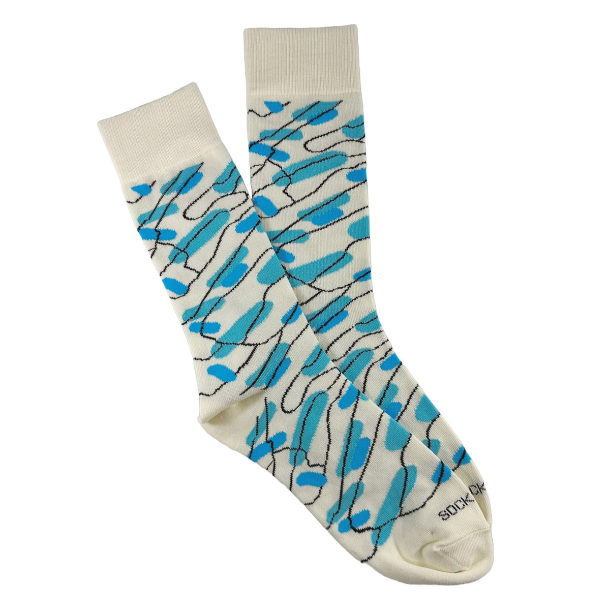 Blue Water Abstract Pattern Socks from the Sock Panda (Adult Large), BlueWaterLg