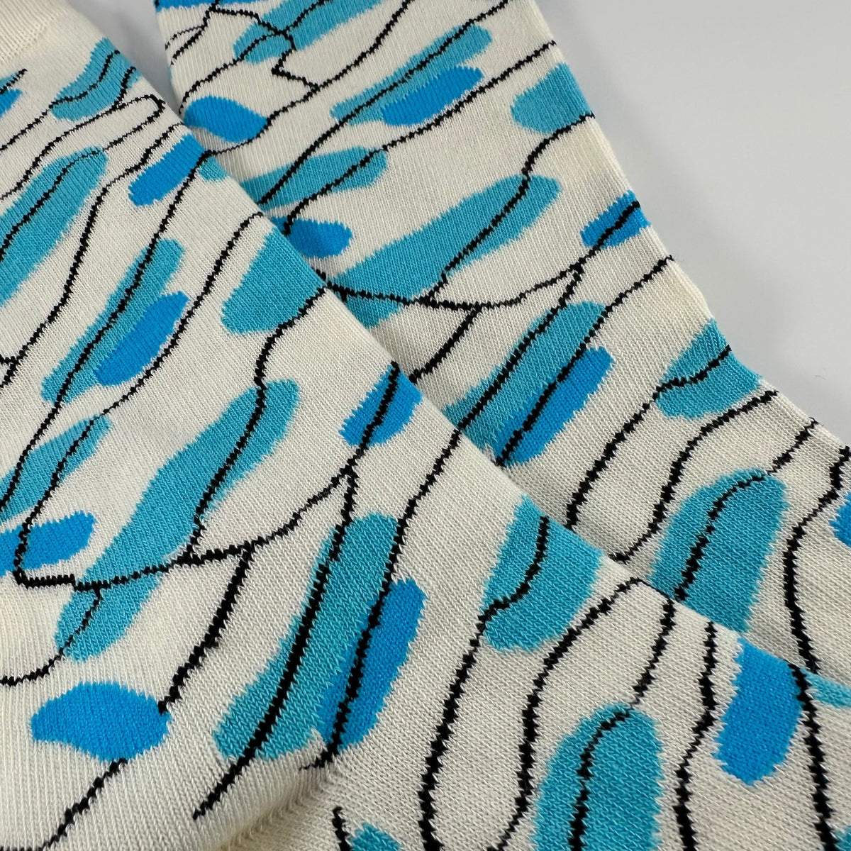 Blue Water Abstract Pattern Socks from the Sock Panda (Adult Large), BlueWaterLg