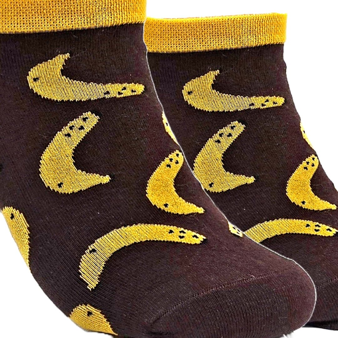 Brown Banana Ankle Socks from Sock Panda (Adult Medium - Women's Shoe Sizes 5-10), BrownBananaAnkMd