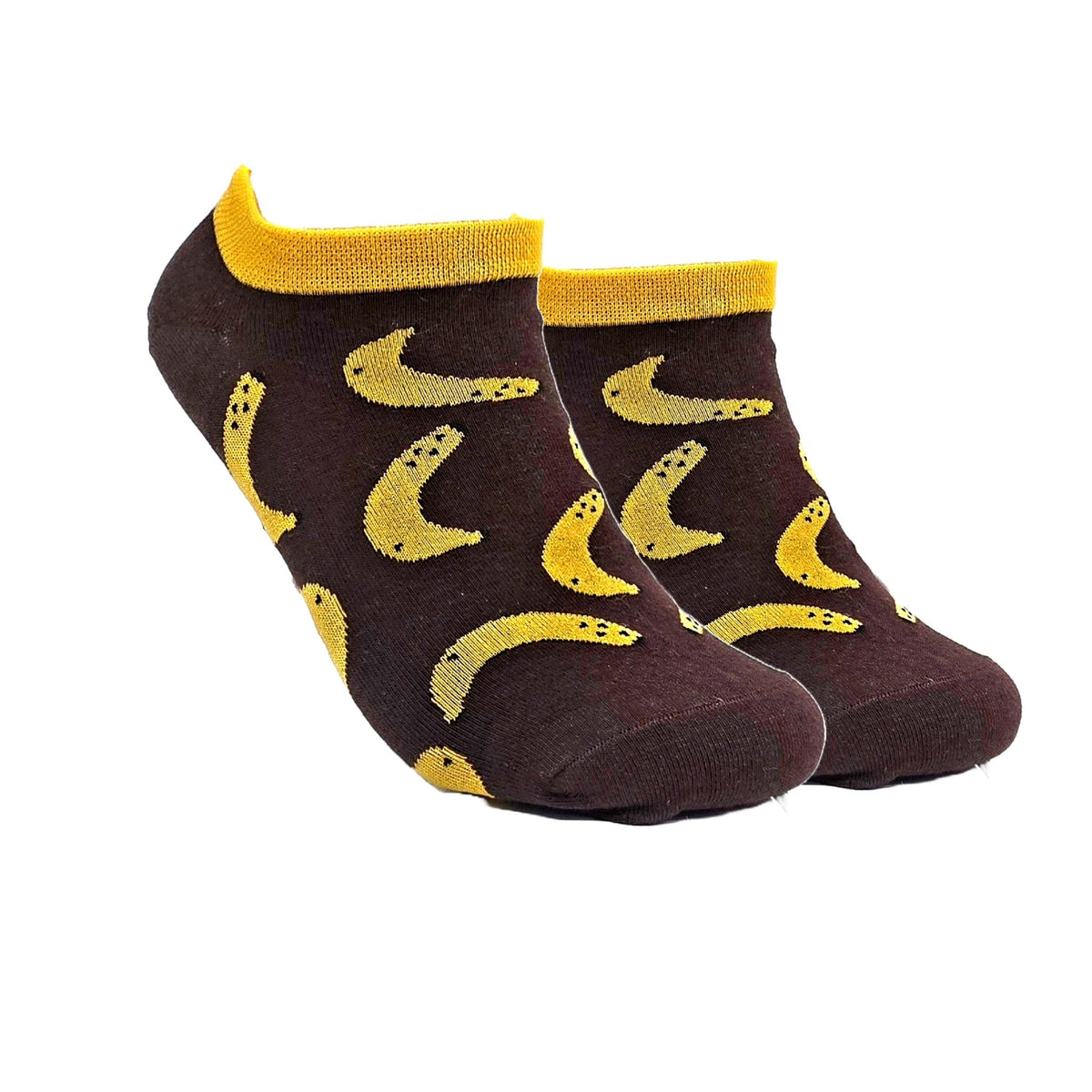 Brown Banana Ankle Socks from Sock Panda (Adult Medium - Women's Shoe Sizes 5-10), BrownBananaAnkMd