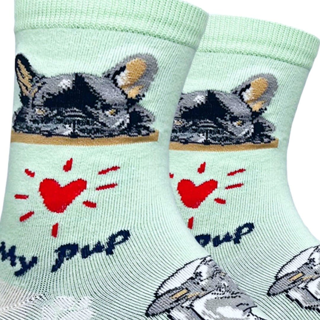 Bulldog Dog Socks (Adult Medium - Women's Shoe Sizes 5-10), NVW004-Bulldog