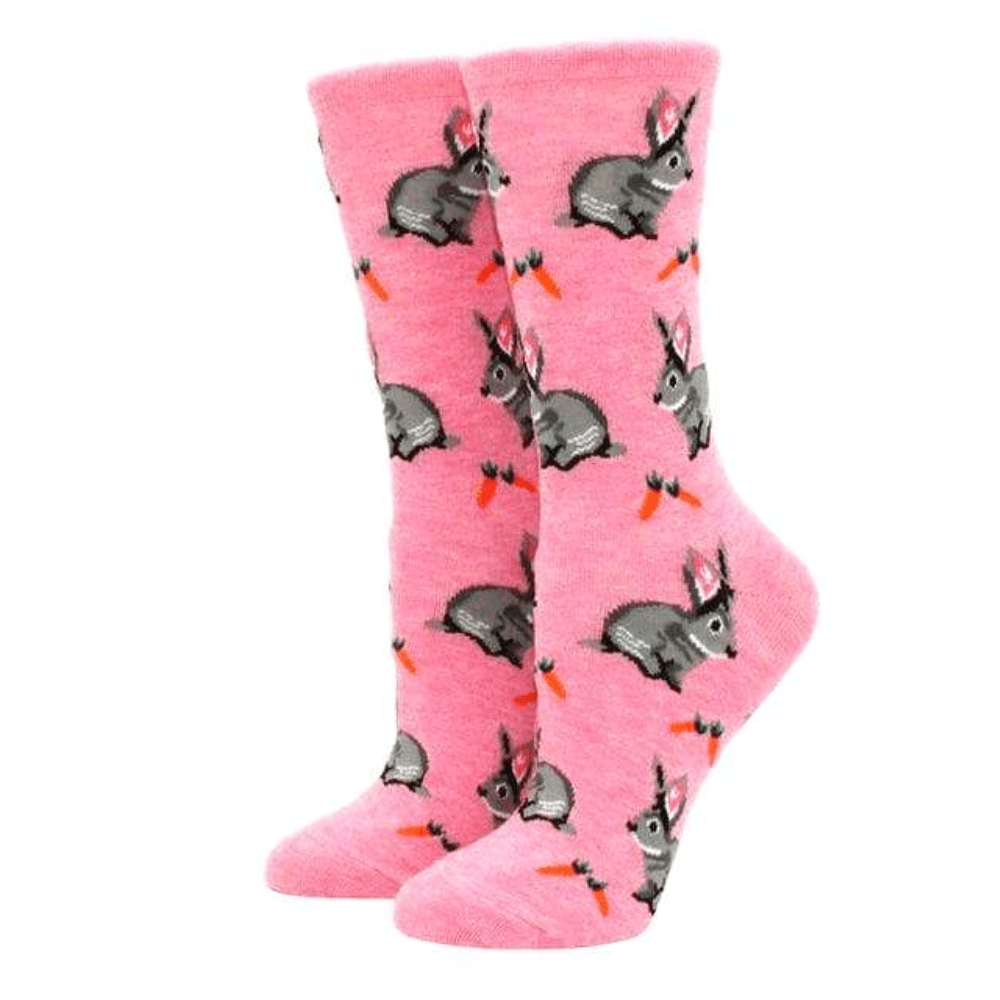 Bunny Rabbit and Carrots Socks from the Sock Panda (Adult Medium - Women's Shoe Sizes 5-10), BunnyCarrotMd