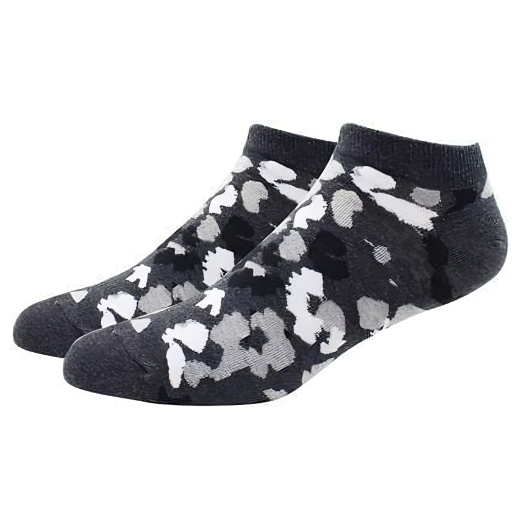 Camouflage Ankle Pattern Socks (Adult Large - Men's Shoe Sizes 8-12), GrayCamoAnkleLg