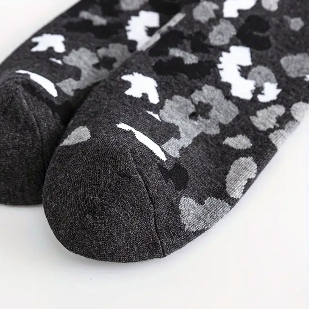 Camouflage Ankle Pattern Socks (Adult Large - Men's Shoe Sizes 8-12), GrayCamoAnkleLg