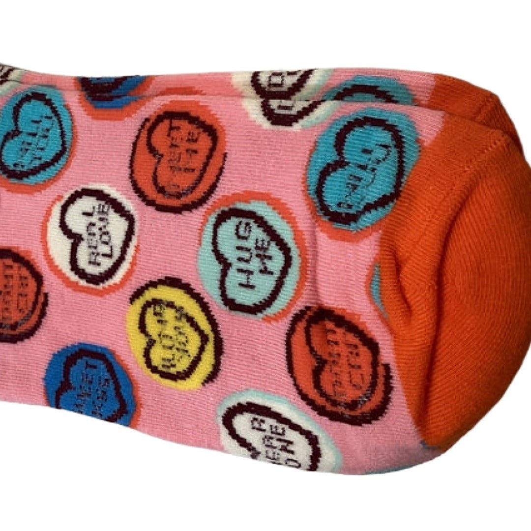 Candy Hearts Ankle Socks from the Sock Panda (Adult Medium)