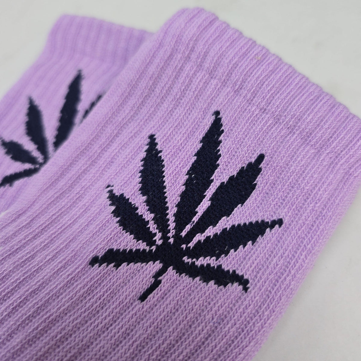 Cannabis Leaf Patterned Socks (Adult Large - Men's Shoe Sizes 8-12), PotGreenLg